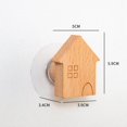 thumbnail image 1 of Gancho de pared de madera maciza sin perforaciones Gancho de pared para pasillo Perchero Capucha Estrella Luna Creativo, 1 of 5