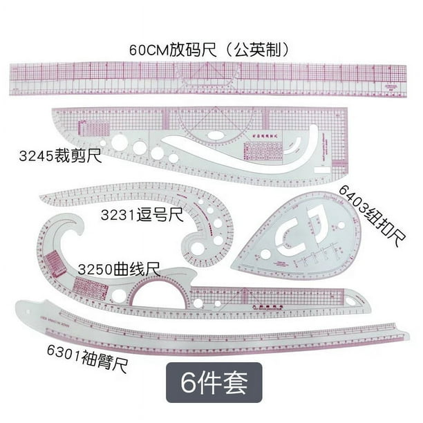 Clothing ruler design plate ruler cutting code ruler curve ruler button