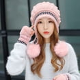 thumbnail image 3 of Fashion Hat Winter Woolen Hat Plus Velvet Ear Protection Hat Women Knitted Hat, 3 of 5