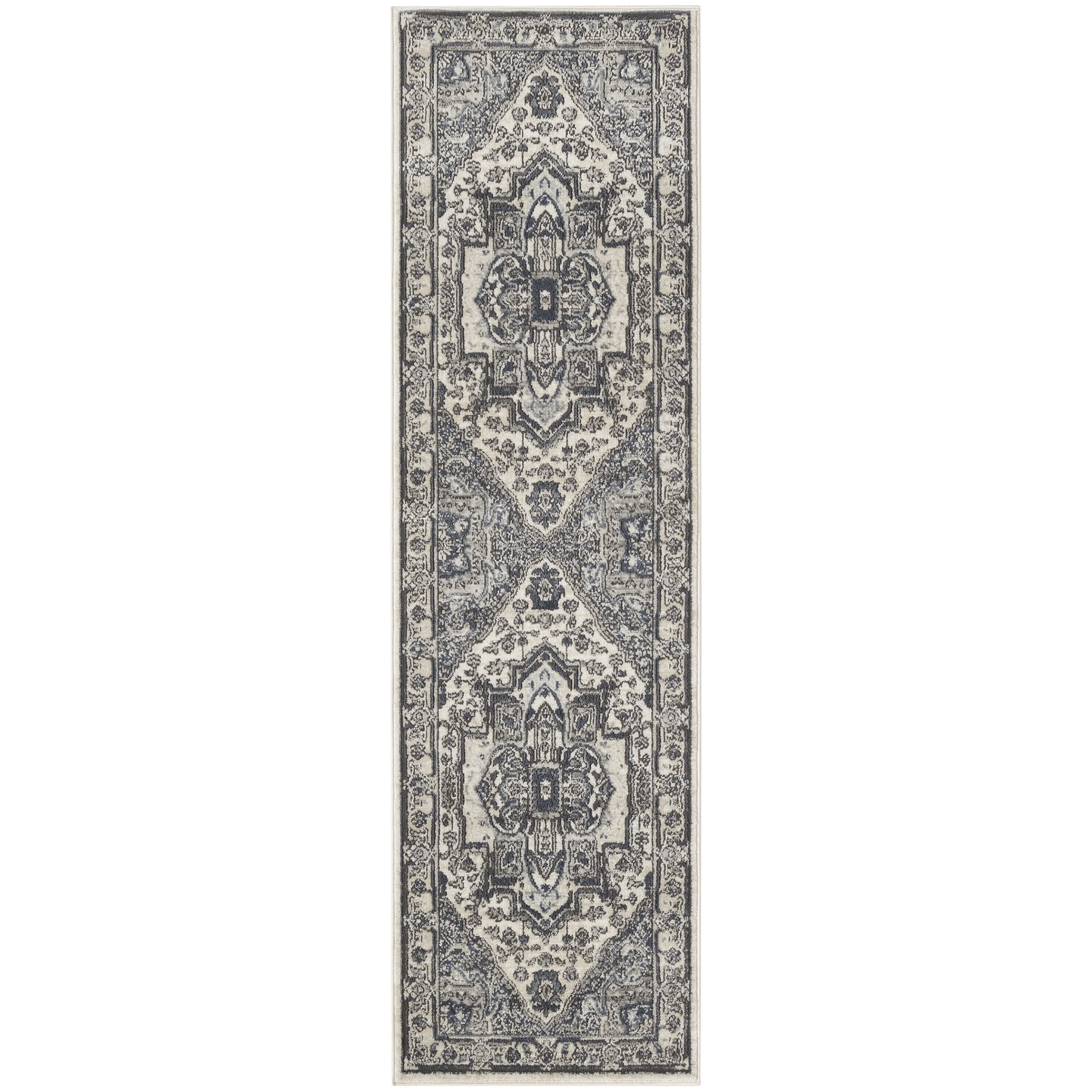 Nourison Concerto 2'2" x 7'6 Ivory Navy Vintage Indoor Rug
