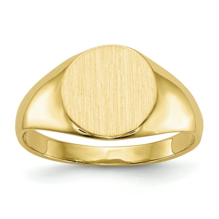 14k Yellow Gold 8.5x9.5mm Closed Back Signet Band Ring Size 6.00 Gifts For Women For Her
