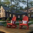 thumbnail image 2 of Wildridge Classic Adirondack Rocking Chair, Cardinal Red - Outdoor Weather Resistant HDPE Rocking Chair for Patio, Deck, Fire Pit, 2 of 4