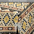 thumbnail image 4 of Aztec Dog Crate Cover, Rhythmic Geometric Lines and Triangles in Mexican Style Illustration, Easy to Use Pet Kennel Cover Small Dogs Puppies Kittens, 7 Sizes, Mustard Cocoa, by Ambesonne, 4 of 6