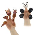 thumbnail image 3 of Lindos juguetes de marionetas de dedo de animales, juego de 5, panda, ardilla, gato, shiba inu, pug, marionetas de animales que cuentan roles, un excelente regalo para niños., 3 of 5