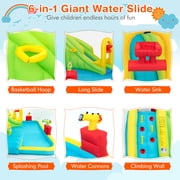 Costway Inflatable Water Slide Kids Splash Pool Bounce House without Blower