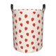thumbnail image 1 of Balery Hand Drawn Strawberry Cesta de ropa redonda con asas, impermeable, independiente, para ropa, juguetes, dormitorio y familia-Medium, 1 of 6