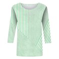 thumbnail image 5 of ZDNIXIAN Womens Long Sleeve Shirts Tops ,Crew Neck Long Sleeve Casual Shirt, Loose Fit Mixed Stripe Pullover Top, Lightweight Relaxed Fit Daily Fashion Tunic, 5 of 5