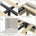 thumbnail image 4 of Huisuilinss Upholstered Twin Bed Frame With Led Lights,Velvet Platform Bed Frame With Wing Back Storage Headboard,LED Twin Bed Frame For Girl/Boys,Wood Slats Support,No Box Spring Needed,Easy Assembly, 4 of 8