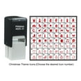 thumbnail image 3 of Printtoo Personalized Christmas Theme Icons Rubber Stamp Self Inking Stamper 24 mm-Red, 3 of 7