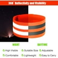 thumbnail image 3 of 16 Pieces Reflective Bands Reflector Bands for Wrist, Arm, Ankle, Leg, High Visibility Reflective Gear Safety Reflector Tape Straps for Night Walking, Cycling and Running, 3 of 7
