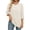 Beige, variant on Aloohaidyvio Sweaters for Women 3/4 Sleeve Basic Tops Round Neck Loose Casual Soft Knit Blouses Blue L
