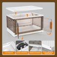 thumbnail image 4 of Cajas de Almacenamiento 4pcs，160L Caja de almacenamiento de pl&aacute;stico apilable plegable, Organizadores de Armario Apilable, Caja Pl&aacute;stica de Almacenamiento Transparente, 4 of 6