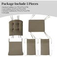 thumbnail image 3 of 5 PCS Glider Rocker Replacement Cushions with Storage Side Pocket,Linen-Like Fabric, Foam & Microfiber Filling, Non-Slip & Washable,Thickened & Supportive for Glider Rocking Chair,Coffee, 3 of 14
