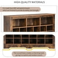 thumbnail image 6 of Tcbosik Shoe Storage Cabinet, 30 Shoe Cubby Console Shoe Rack Organizer with Multiple Storage Capacity, Free Standing Tall Shoe Rack Shoe Storage Organizer for Bedroom, Hallway, Rustic Brown, 6 of 9