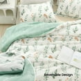 thumbnail image 5 of Rosecret 3-Piece Green White Floral Comforter Bedding Sets, King, 5 of 5