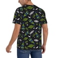 thumbnail image 2 of Lsque Space Rockets Pattern Mens Polo Golf Shirts Funny Graphics Shorts Sleeve Button Shirts Baseball T-shirt-4X-Large, 2 of 7