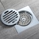 thumbnail image 4 of Trampa de ducha de latón cromado, desodorante de agua profunda, drenaje de piso de ducha cuadrado de 12 cm con rejilla de cubierta extraíble para baño, flujo grande, 4 of 5