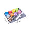 thumbnail image 3 of Juego de juguetes de galleta de madera simulada | Juego de simulación Juego de corte de galletas | Galletas de madera multicolor para cortar con bolsa de almacenamiento Bandeja de cuchillos de, 3 of 6