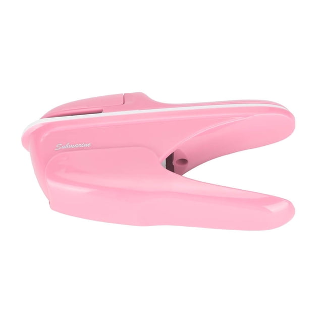 White Stapleless Stapling Machine, ABS Hand Stapleless Stapler, Labor-saving With Comfortable Handle For School Office Easy To Operate