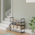 4-Tier Shoe Rack, Tall Large Capacity 20 Pairs Shoes Storage Organizer ...