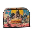 thumbnail image 2 of Uemuo Psychedelic Band Hotdog Art Print Toaster Cover 2 Slice, Small Kitchen Appliance Covers, Toaster Oven Cover with Loop, Bread Machine Cover Dust Cover Protection, 2 of 7