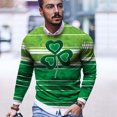 thumbnail image 4 of Camiseta de todos los días unisex para hombre Camiseta informal de manga larga con estampado gráfico en 3D del día de San Patricio Pompotops  oipoqjl6701, 4 of 9