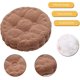 thumbnail image 3 of Nvzi 17” Round Bistro Cushions,17 inch Round Cushion with Cotton Filled, Brown Peacock Chair Cushions Round for Home Office, Dining, Kitchen, 3 of 5