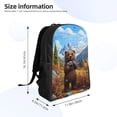 thumbnail image 4 of Bingfone Snowy Mountain Photography Bear Print Single-sided Backpack, Waterproof School Bag Sports Backpack - with Computer Compartment, Unisex, 4 of 8