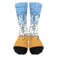 thumbnail image 3 of HNMKIU Ice Print Kids Socks Novelty Ankle Socks For Boys Girls Soft Blend Breathable Casual Wear Blue,7-12 Years, 3 of 3