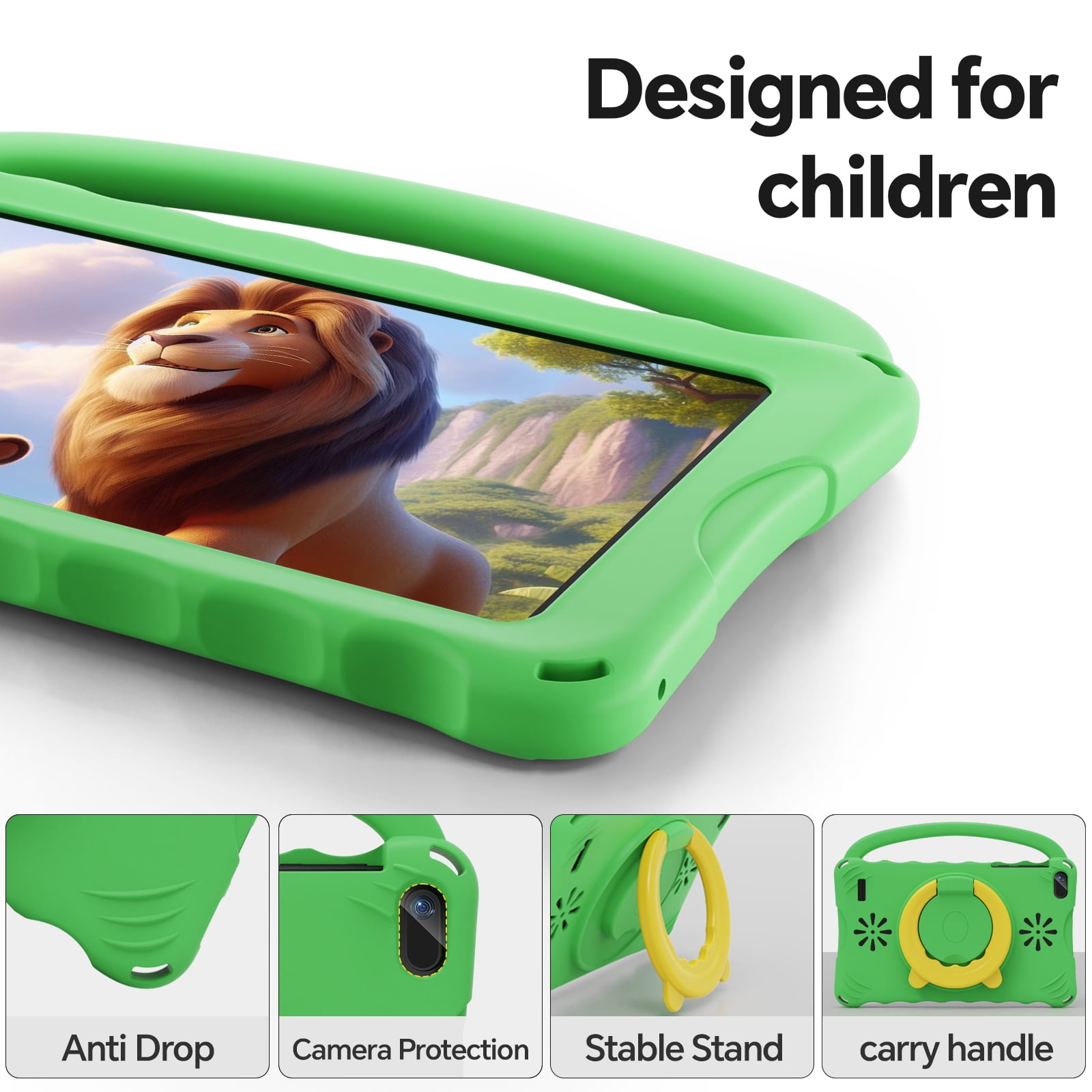 Digiland 7 inch Kids Tablet, 4GB Ram 32GB Rom Android Kids Tablet with Parental Control, Eye Protection Screen for Kids 4-12, Portable Handheld Children Tablet (Green)