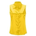 thumbnail image 3 of DuoJiaJ Women's Fashionable Casual Color Solid Color Commuting Vest Shirt Top Women's Shirts Yellow XXXL, 3 of 5