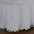 thumbnail image 4 of Easy Fit Adjustable Pom Pom Fringe Bed Skirt, Twin/Full, 4 of 5