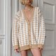 thumbnail image 3 of Gibobby Cárdigan mujer Cárdigan para mujer 2023 para otoño e invierno casual elegante holgado ligero abierto frente a la moda(Caqui,XG), 3 of 5