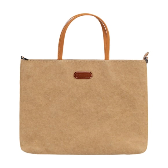 Bolsa para portátil hecha de papel kraft, bolsa para portátil para pantalla de 14 pulgadas, cargador, ratón, mujer