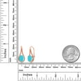 thumbnail image 2 of Gem Stone King 18K Rose Gold Plated Silver Green Turquoise Earrings for Women (3.00 Cttw, Gemstone, Oval 9X7MM), 2 of 3