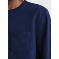 thumbnail image 4 of Free Assembly Men's Fleece Crewneck Sweatshirt with Long Sleeves, Sizes XS-3XL, 4 of 5
