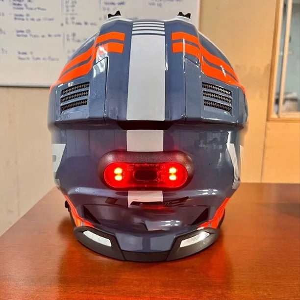 Luz LED para Casco de Motocicleta, Luz Intermitente para Casco de Ciclismo, Luz de Advertencia, Luz Intermitente para Vehículo Eléctrico
