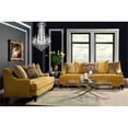 thumbnail image 5 of Furniture of America Charlette Traditional Fabric 2-Piece Sofa Set in Gold, 5 of 10
