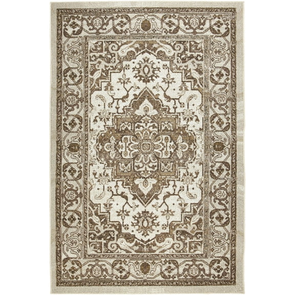 Mohawk Home Heritage Kizzy Tan Printed Area Rug, 5'x8', Tan