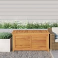 thumbnail image 2 of vidaXL Patio Storage Box Outdoor Cushion Storage with Bag Solid Wood Teak, 2 of 58