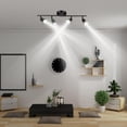 thumbnail image 1 of Kit de Iluminacion de Riel de 4 Vias Lampara de Techo Moderna con Cabezal Giratorio y Luz Direccional Diseno Industrial Negro para Sala Cocina o Pasillo, 1 of 5