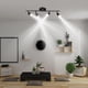 thumbnail image 1 of Kit de Iluminacion de Riel de 4 Vias Lampara de Techo Moderna con Cabezal Giratorio y Luz Direccional Diseno Industrial Negro para Sala Cocina o Pasillo, 1 of 5