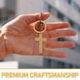 thumbnail image 3 of unbranded 4Ud Llaveros De Cruz De Acero Inoxidable Para Grabado Religiosa Regalo Bautizo, 3 of 7