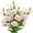 Pink, variant on Eustoma Artificial Flowers 30” Long Stems Faux Roses Bouquet Dozen Silk Blooming Heads DIY Home Decoration, 4pcs Bulk (White)