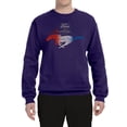 thumbnail image 2 of Wild Bobby, Classic Ford Mustang Car Logo, Cars and Trucks, Unisex Crewneck Graphic Sweatshirt, Purple, Medium, 2 of 3