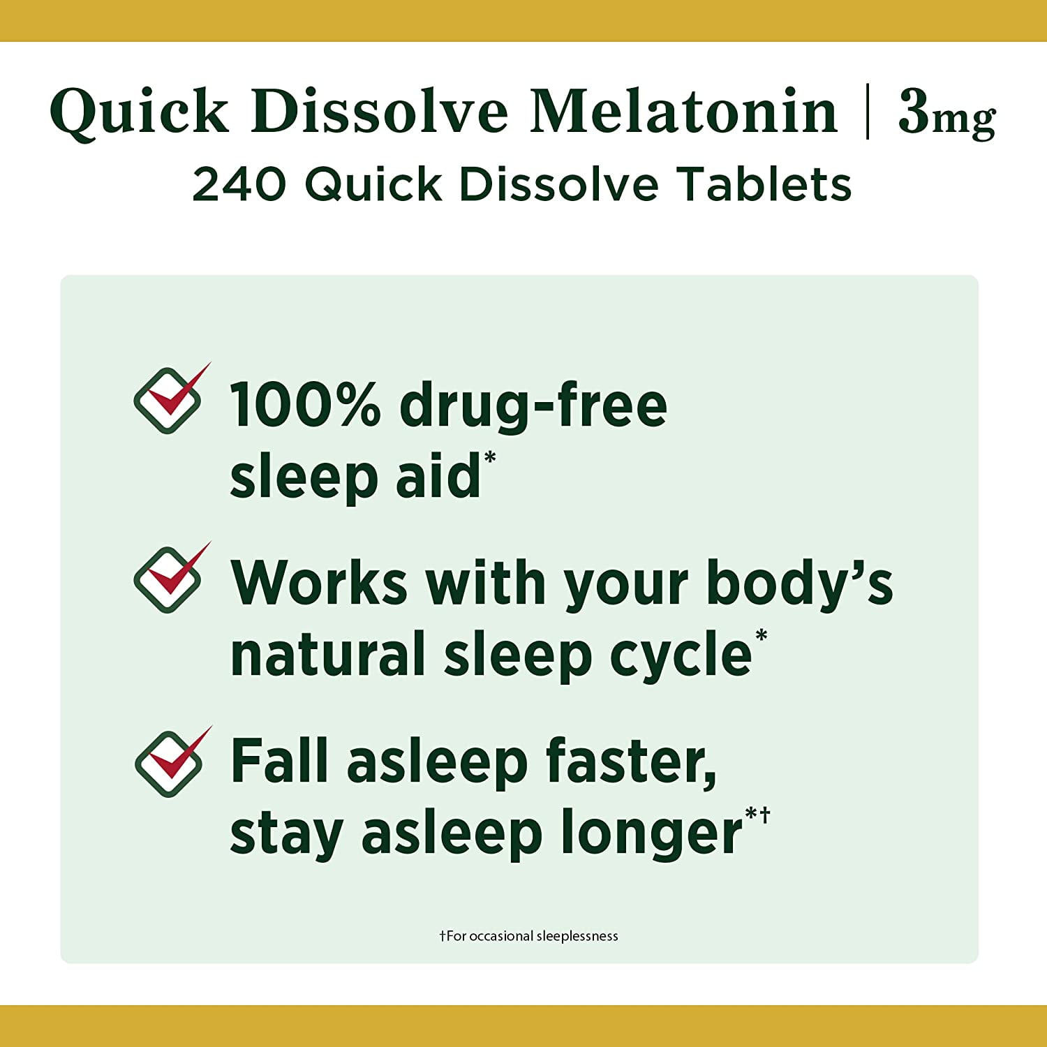 Nature's Bounty Melatonin 3 mg Tablets, 120 Tablets (Pack of 6)