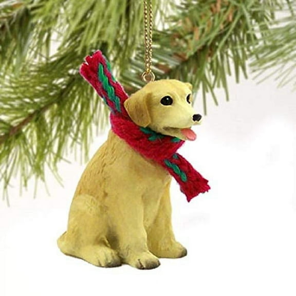 Labrador Retriever Miniature Dog Ornament - Yellow