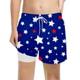 thumbnail image 3 of Hiijoy Big Boys 4Th of July Swimming Trunks Compression Liner Beach Shorts, Sizes 10-12Y, 3 of 3