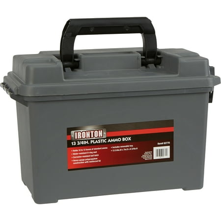 Ironton 13-3/4in. Plastic Ammo Box 13-3/4in.W x 7in.D x 8-3/4in.H