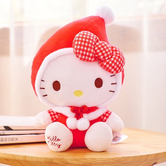 Jouets en Peluche Kitty Kawaii Dessin Animé Fraise Animaux en Peluche Poupée Mignonne Kitty Figurine en Peluche Douce Jouets Cadeaux d'Anniversaire pour Filles 20cm/7.8 Po
